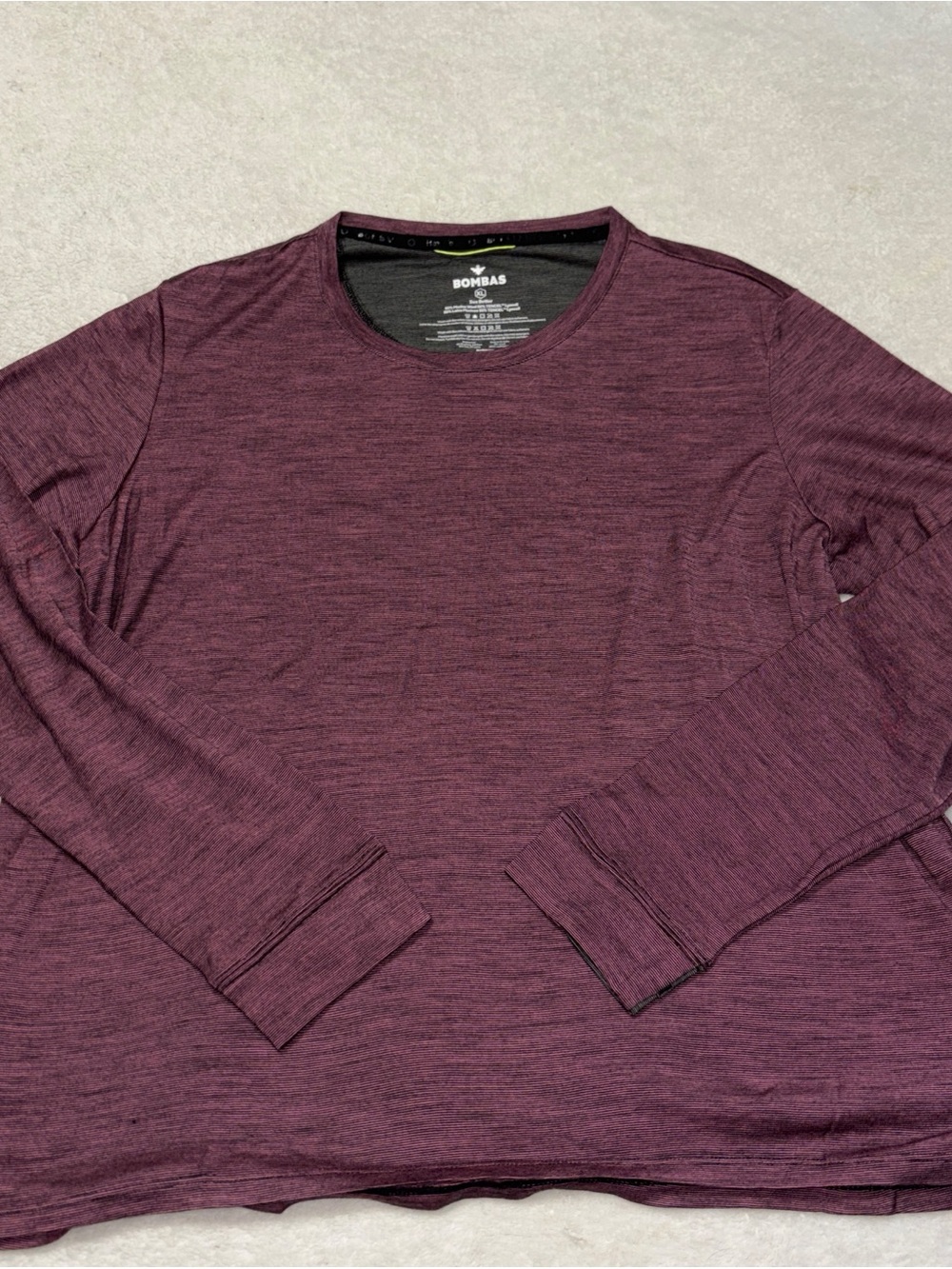 Bombas Bee Better Shirt Long Sleeve Women’s XL Purple Base Layer Merino Wool